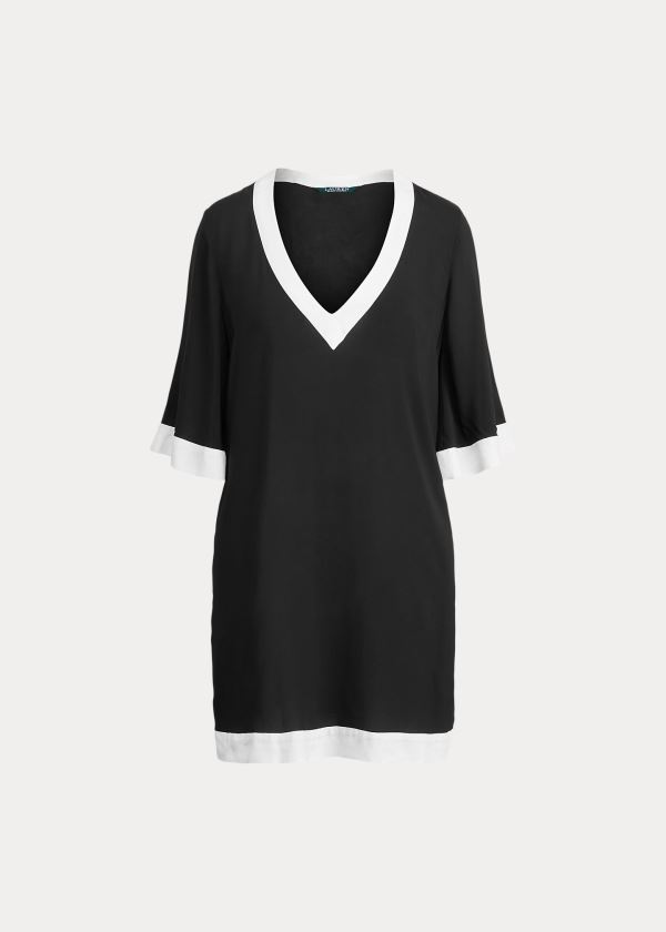 Túnica Ralph Lauren Mujer Negros - Two-Tone Tunic - YRECK1486